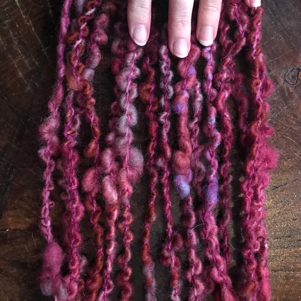 Pink boucle yarn 60g - Mynoush