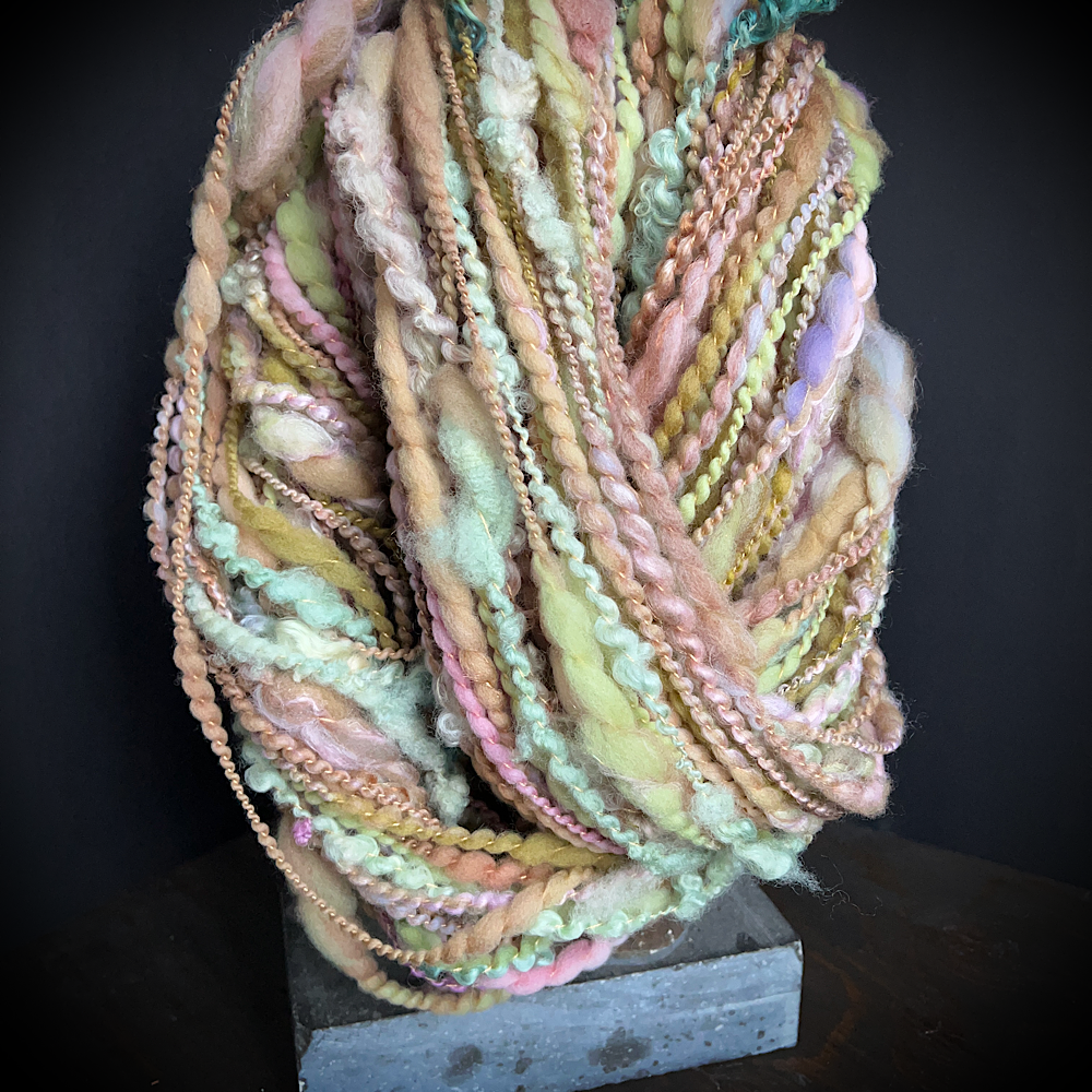 Hand spun knitting art yarn