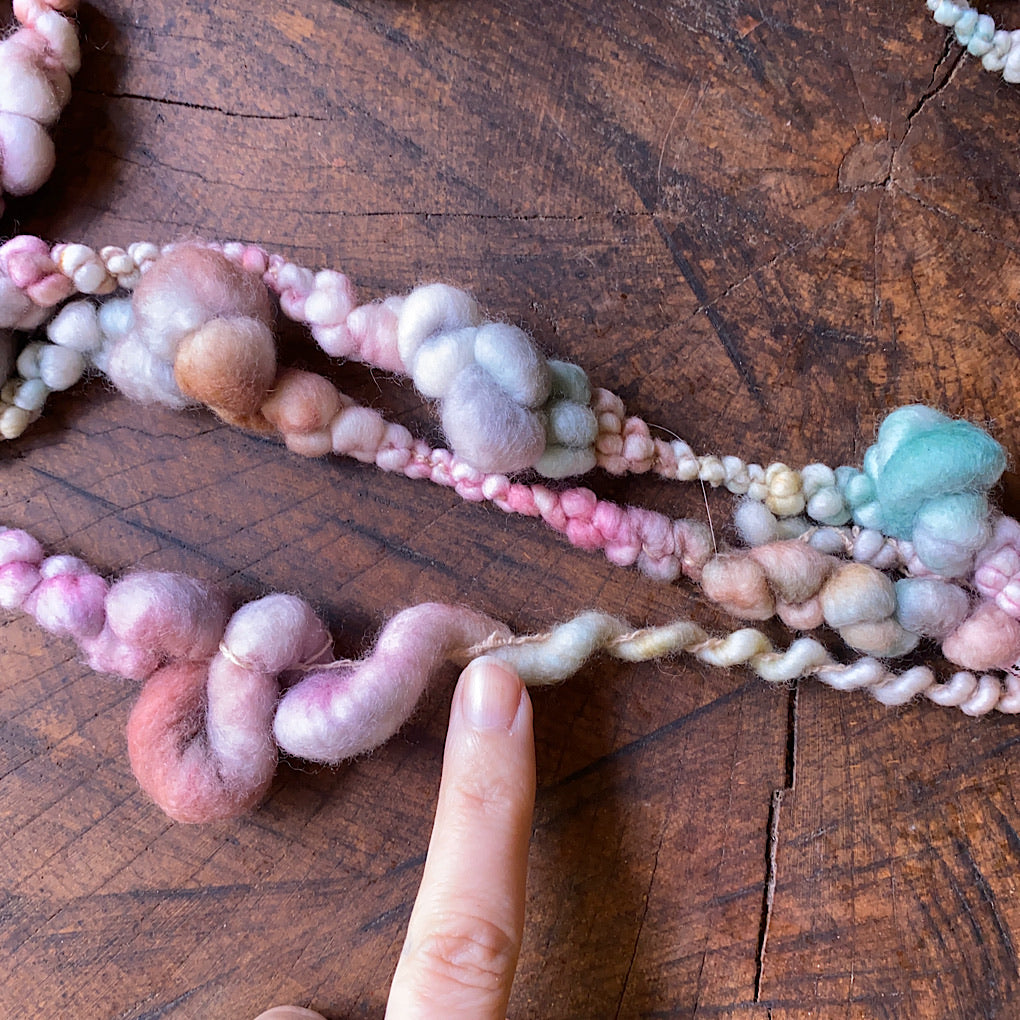 Vintage pastel Jumbo boucle Art yarn