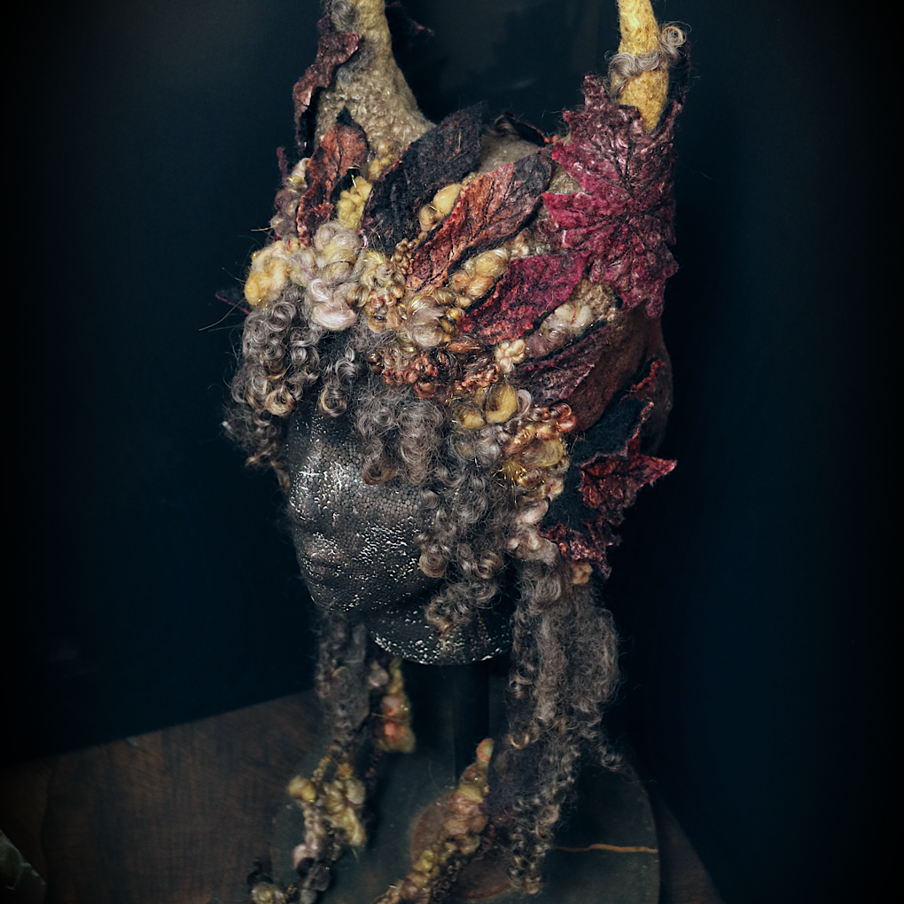 Forest spirit 3 - Fairy felted hood