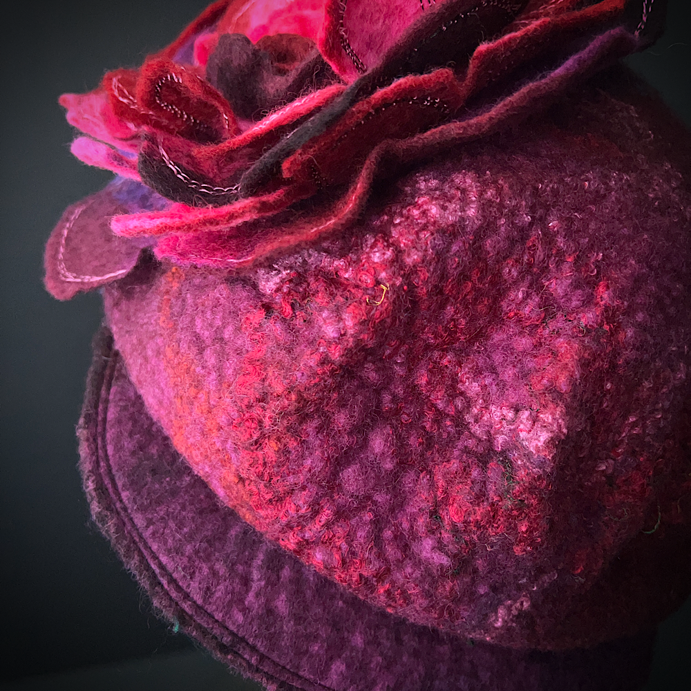 Felted newsboy hat size 23.5”