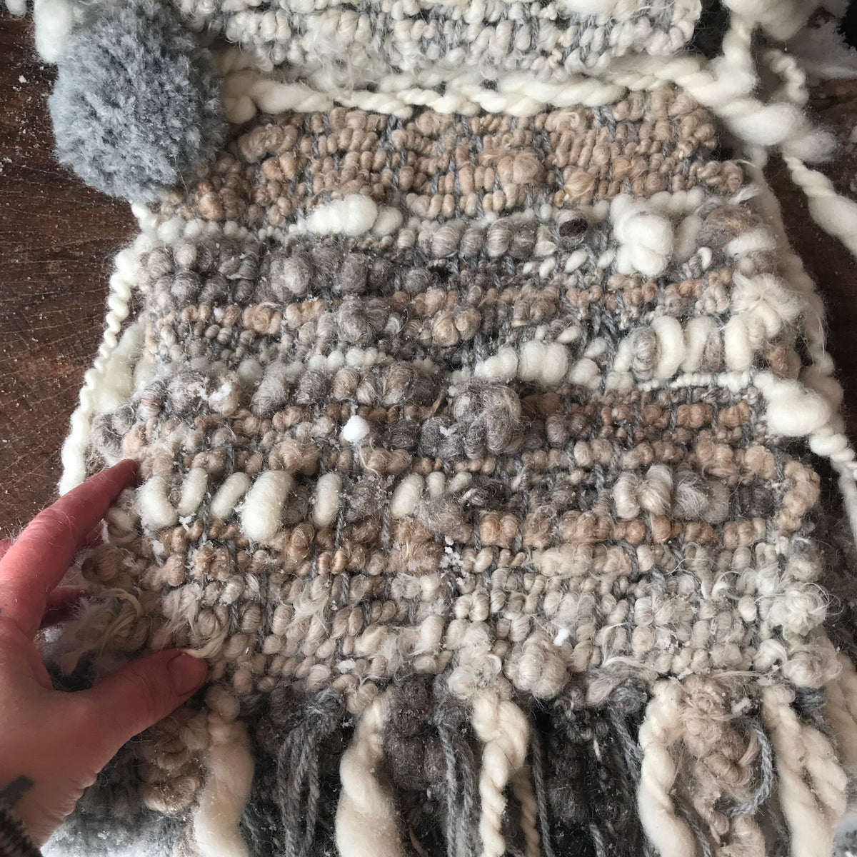 Giant Grey scarf 100% Wool - Foulard Géant 100% laine gris - Mynoush