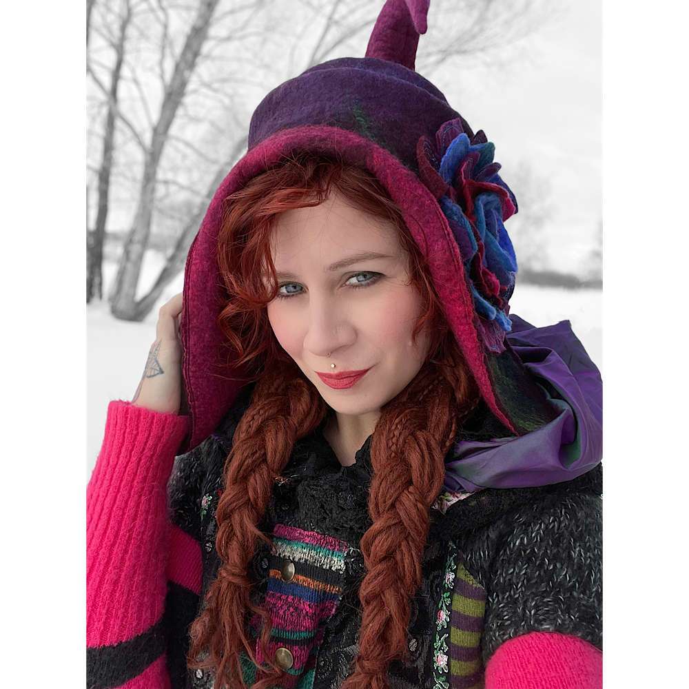 Fairy felted hood