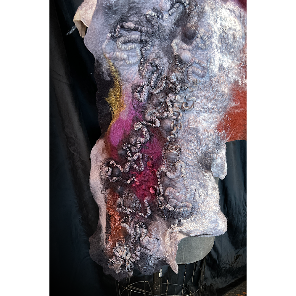 Fire and Ice - felted scarf