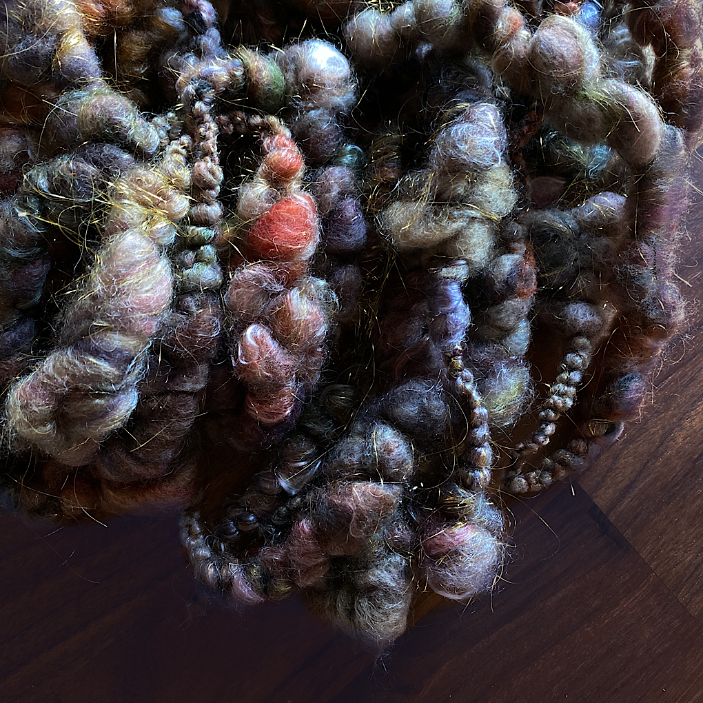 Gold ashes- Bubbly art yarn