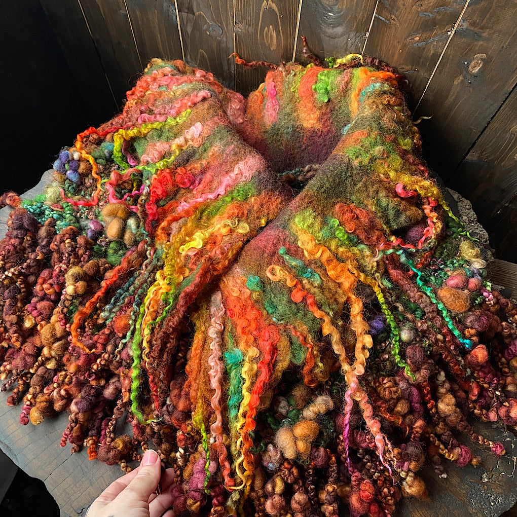 Woodland felted collar