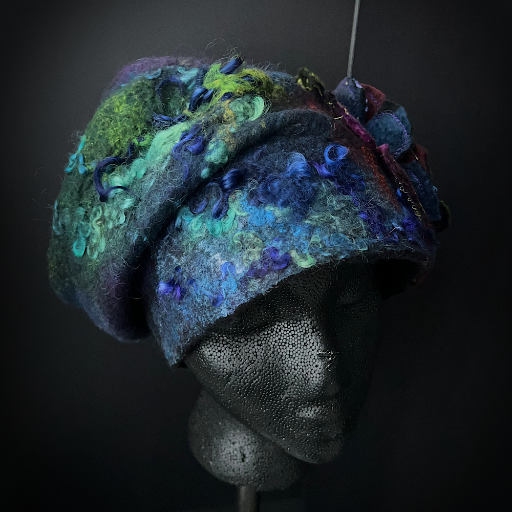 Slouchy Felted hat size 23.5” medium