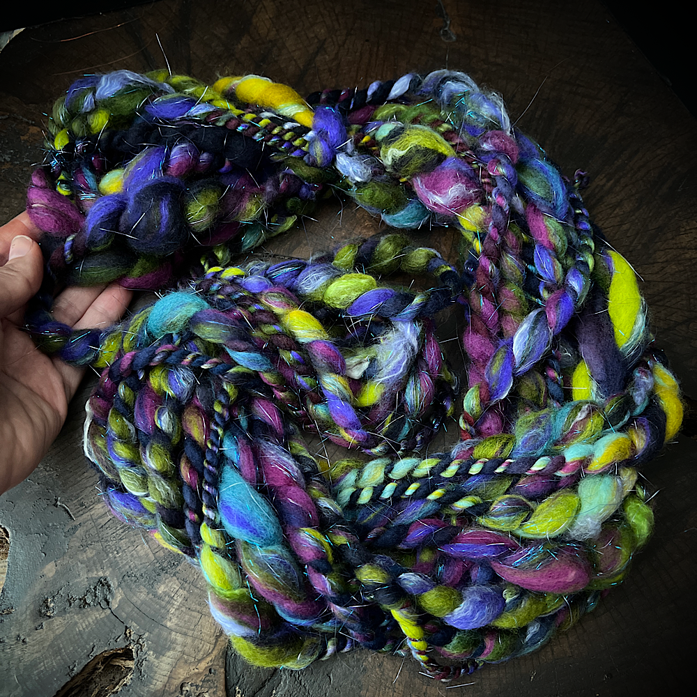 Eggplant super twist weaving art yarn