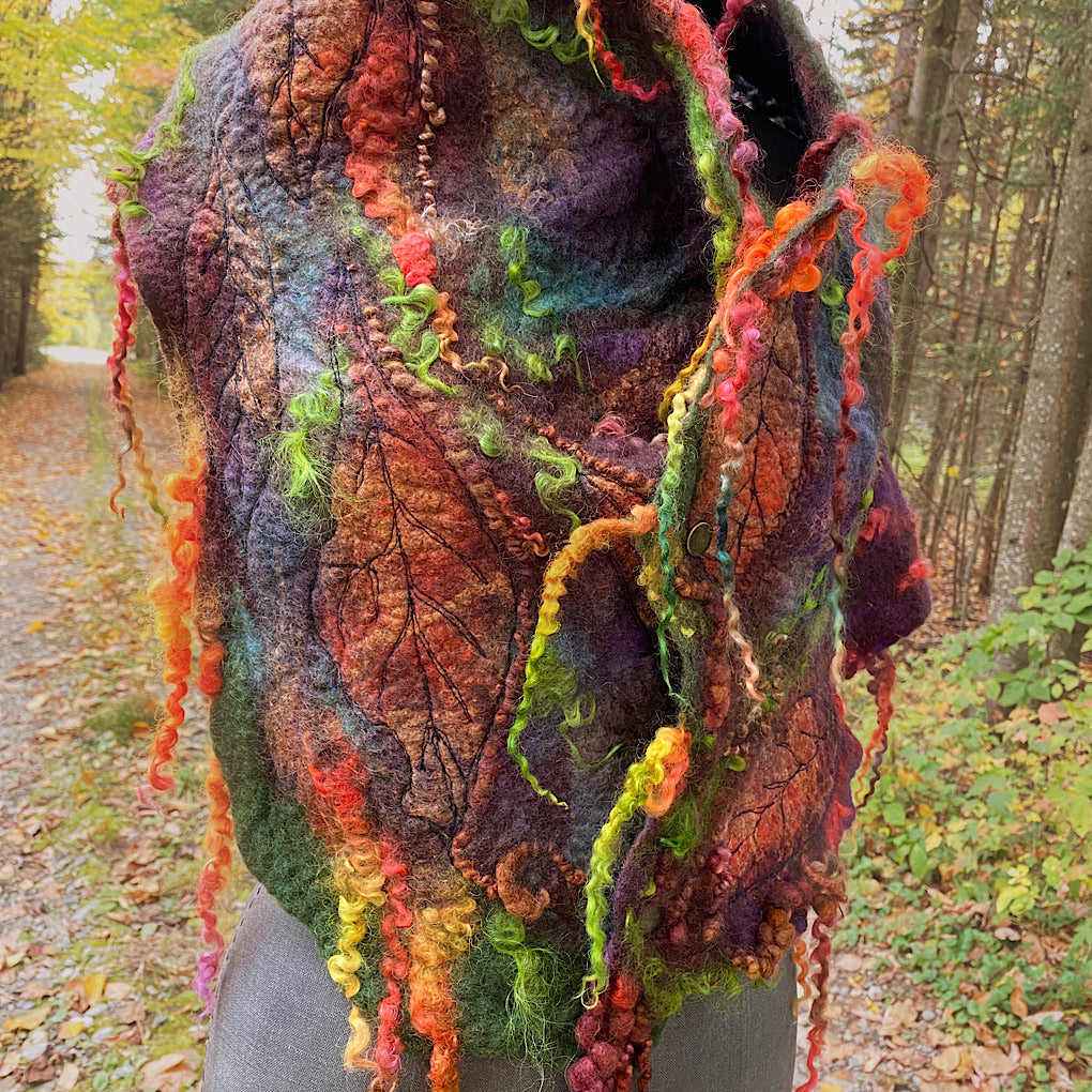 Legend of Fall Felted scarf