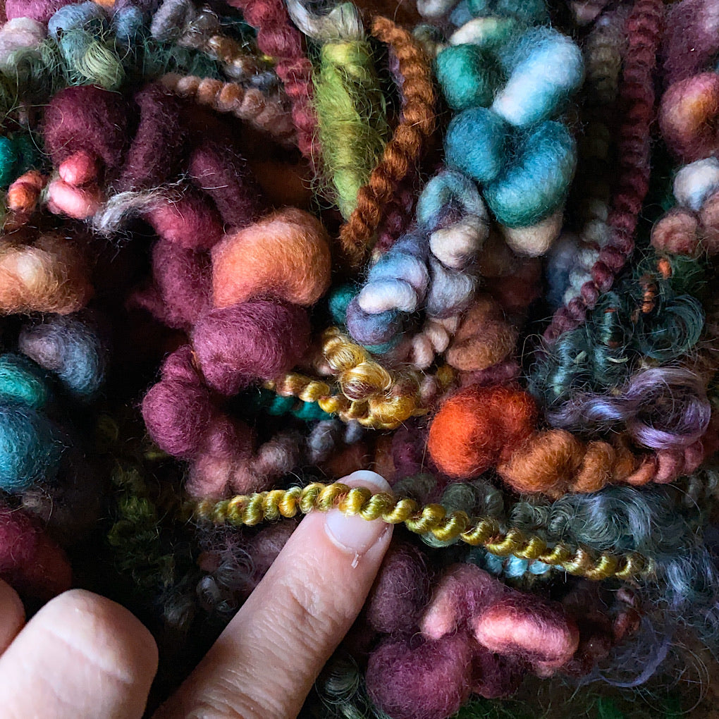 Legend of fall Luxurious one-of-a-kind art yarn