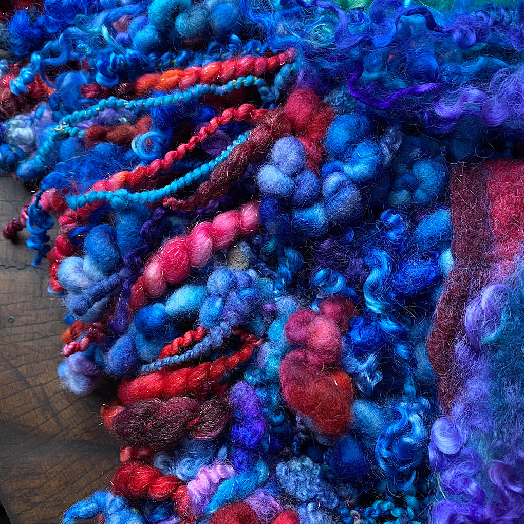 Apples in the Sky felted Shawlette