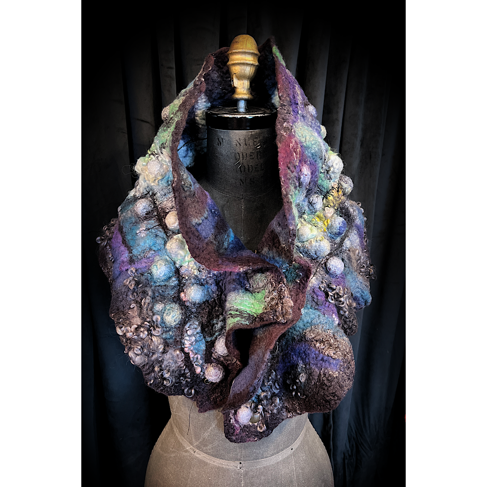 2022 Landscape serie  - Boreale - felted scarf