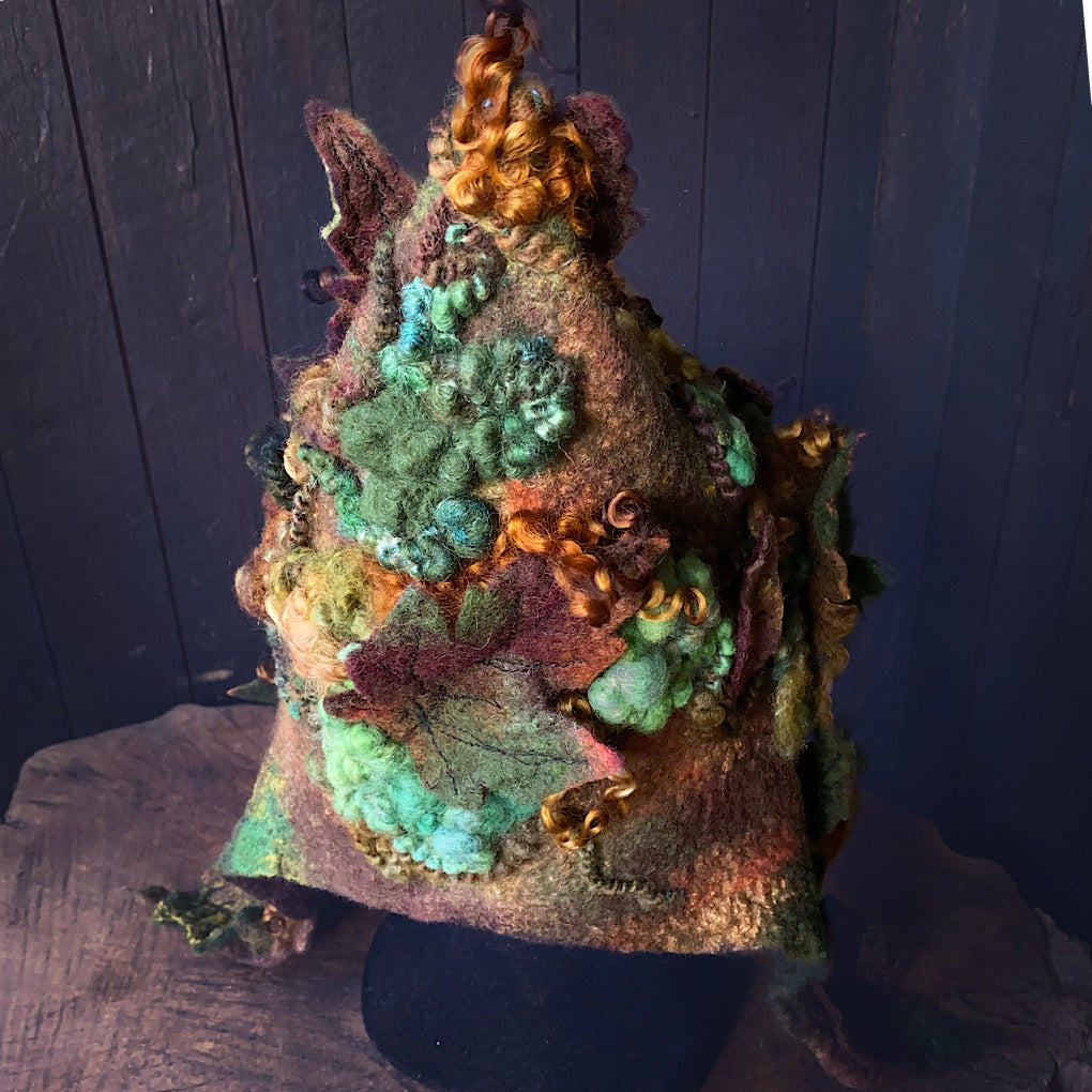 Legend of Fall Fairy felted hood