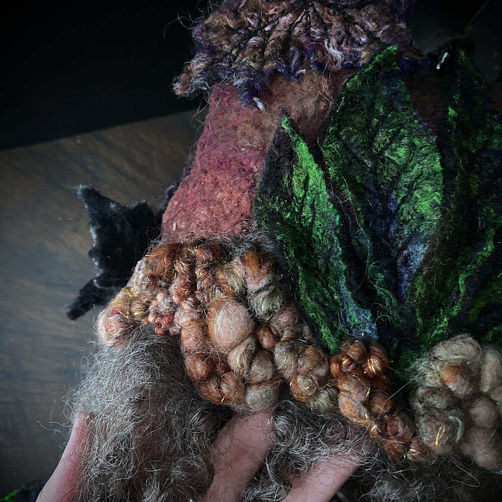 Forest spirit 2 - Fairy felted hood