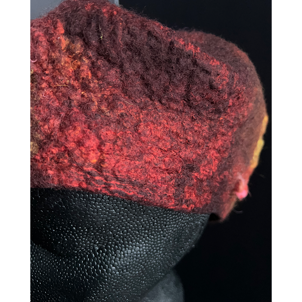 Felted beret size 23.5” medium