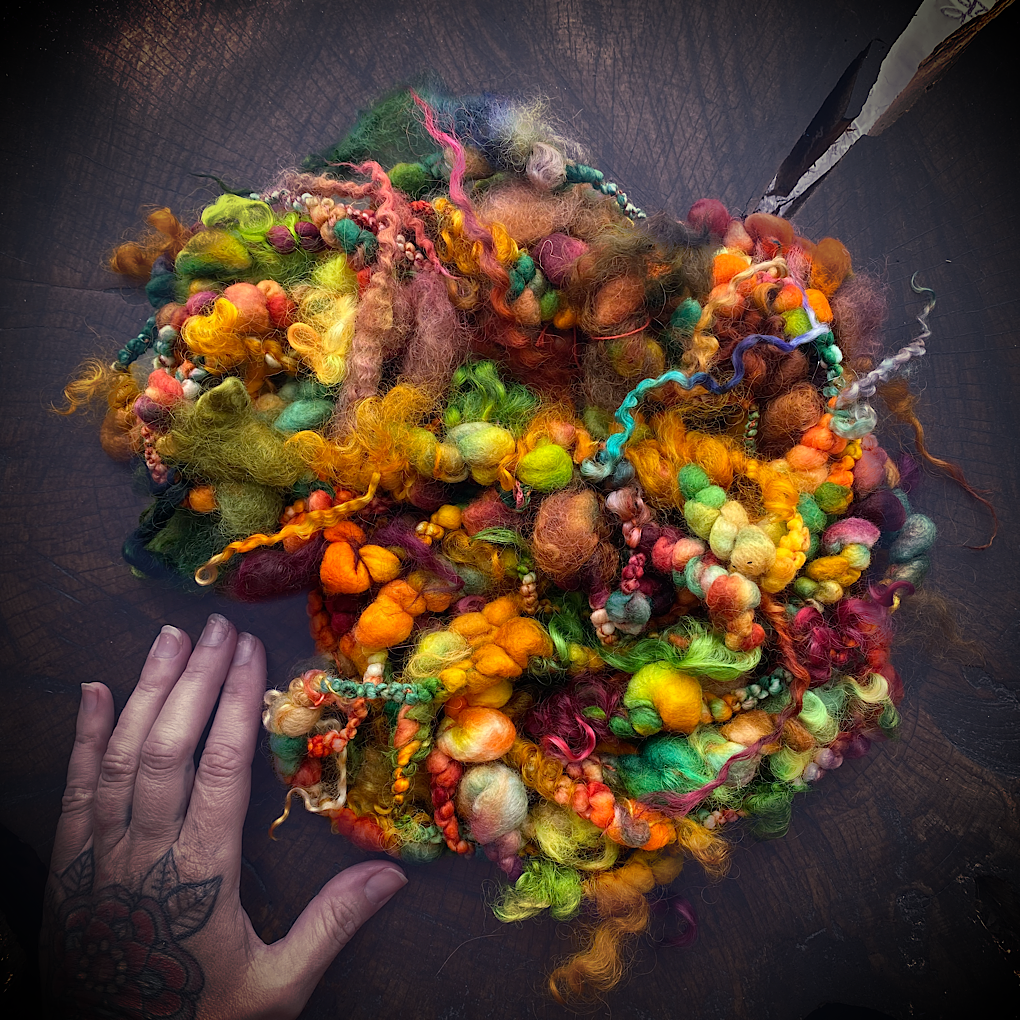 Cornucopia jumbo boucle art yarn with locks