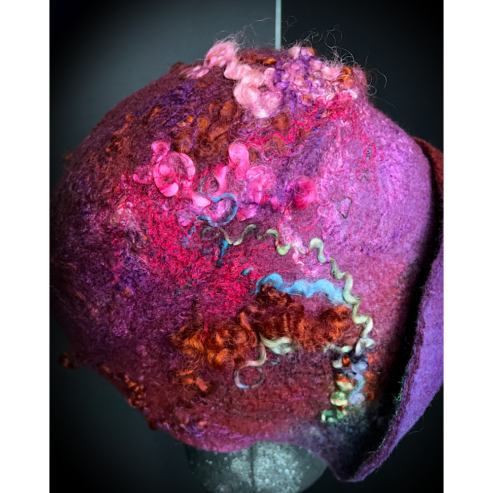 Felted flapper’s hat- 23”
