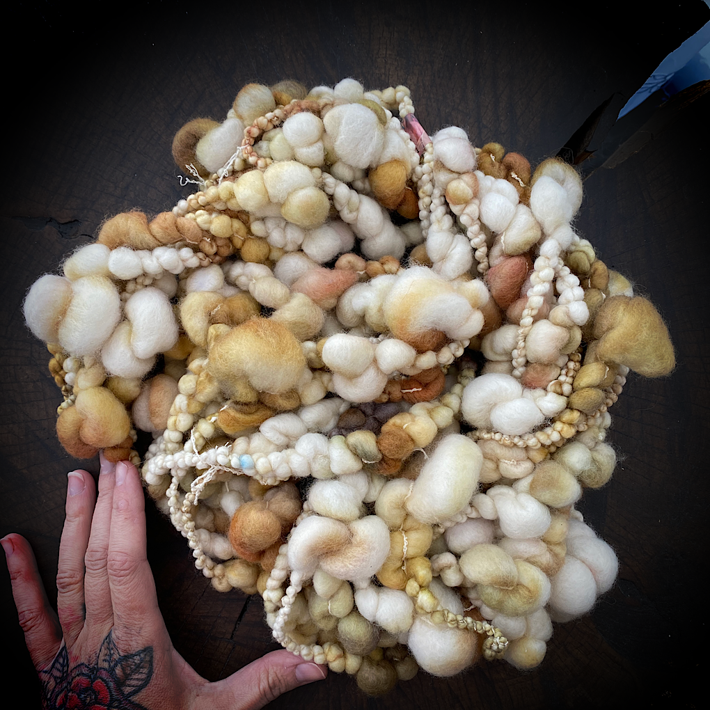 Salty caramel Jumbo boucle Art yarn