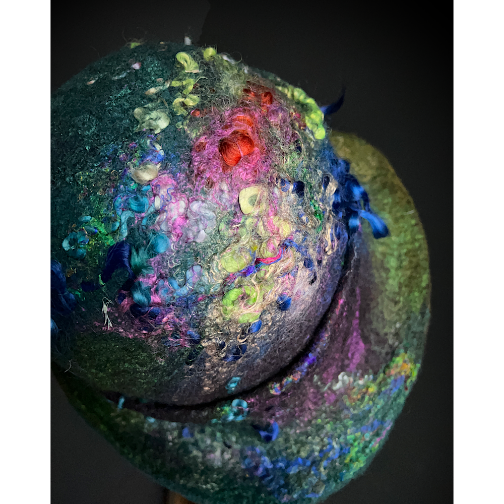 Felted cloche hat- 23”