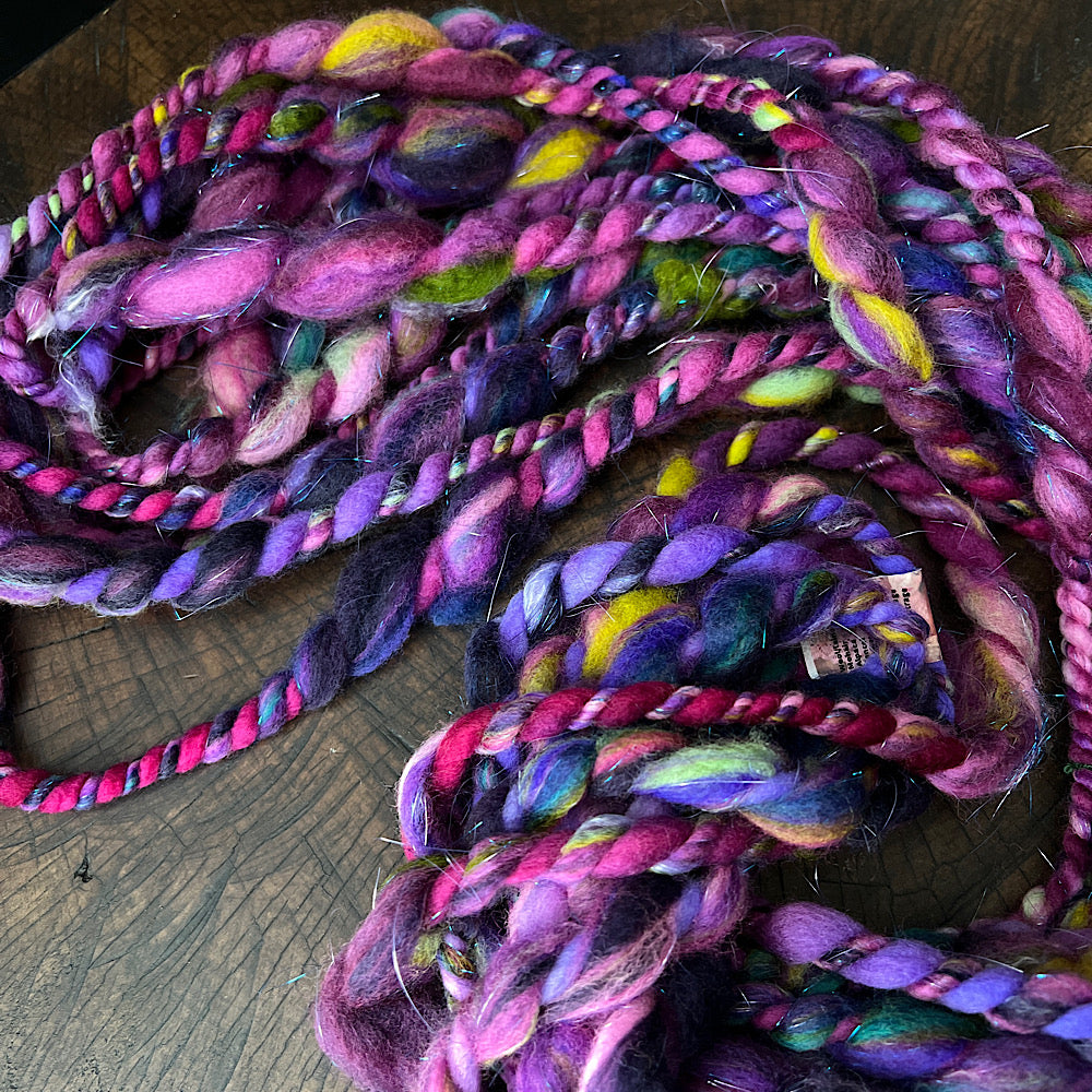 Violet super twist weaving art yarn