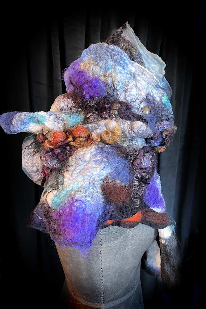 2022 Landscape serie  - Polar Sun - felted scarf