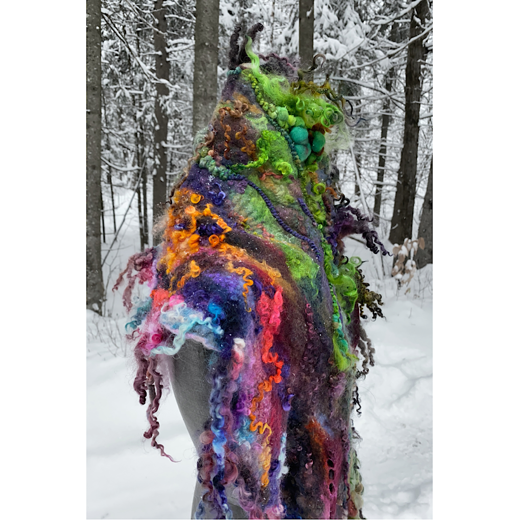 Crépuscule Felted scarf