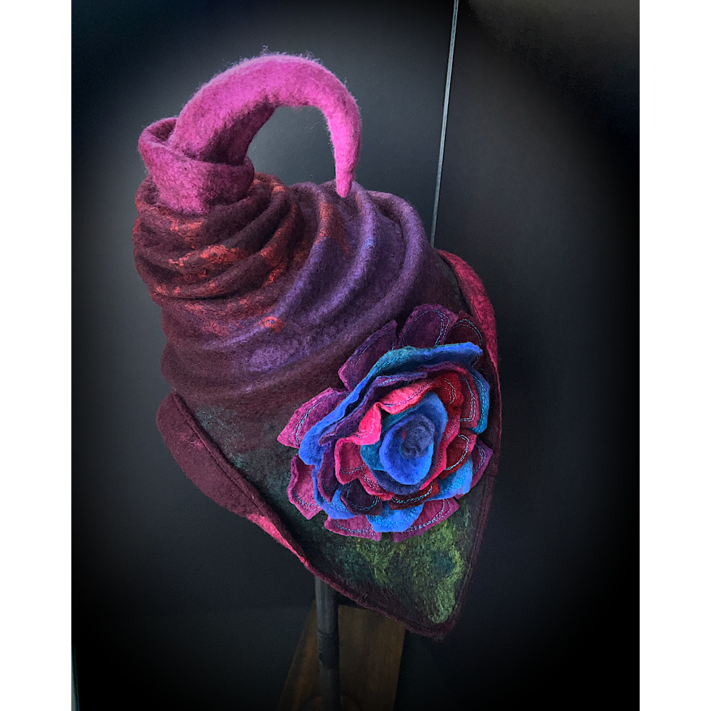 Fairy felted hood