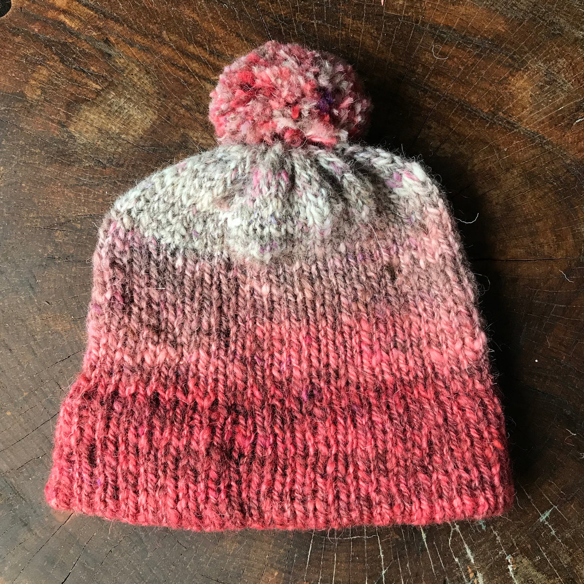 Pink beanie 100% wool  | Tuque rose 100% laine - Mynoush