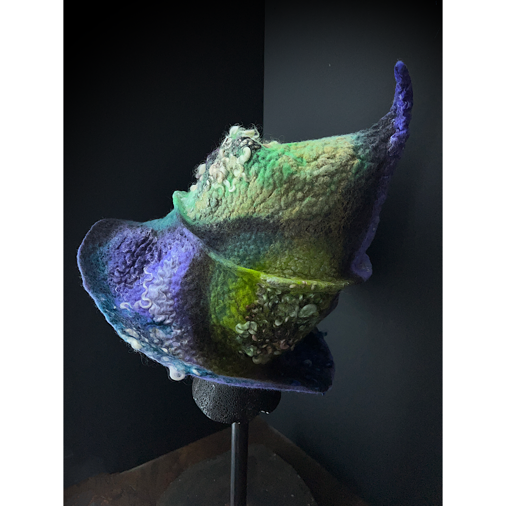 Nebula serie- felted witches hat