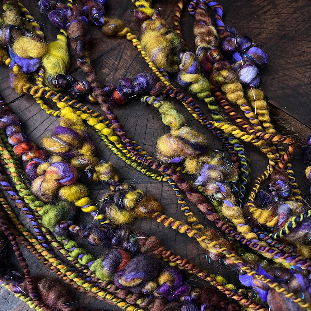 Honey and licorice art yarn
