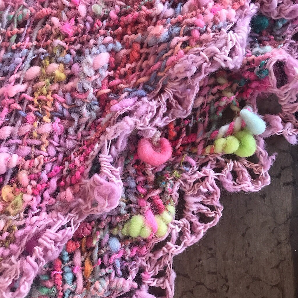 Roses - hand woven shawl