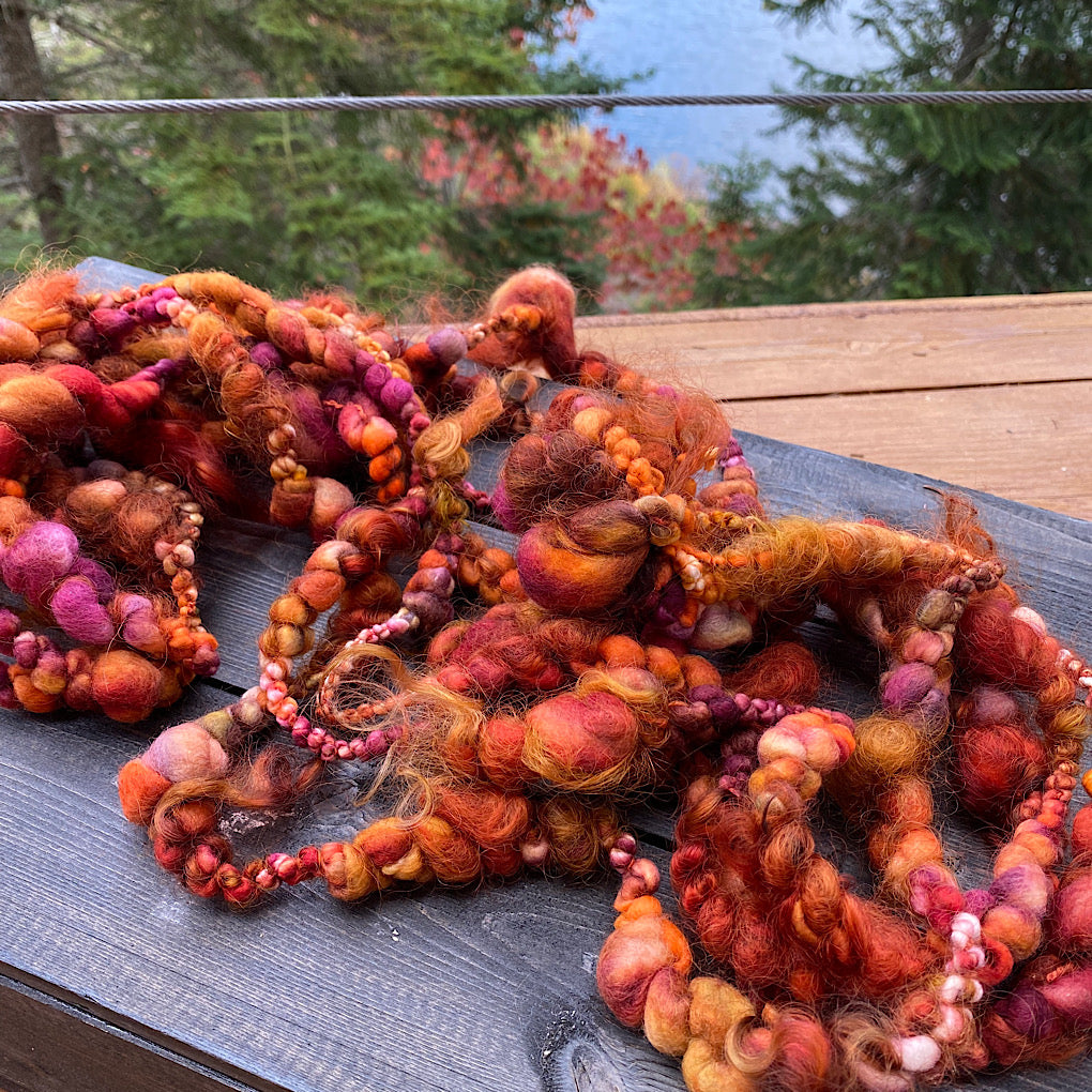 Set of mini jumbo boucle art - weaving kit