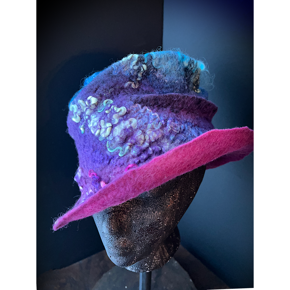 Nebula 2022 - felted cloche hat