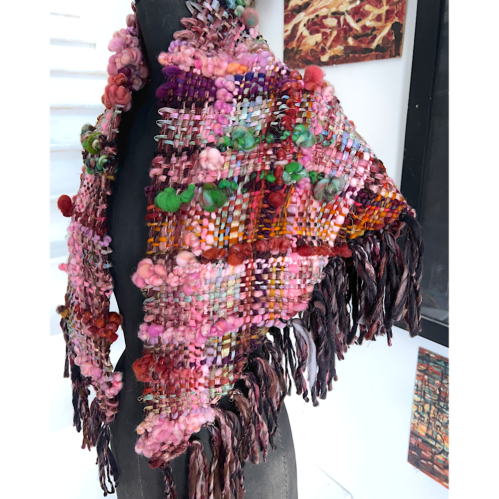 Wood Rose woven Shawl