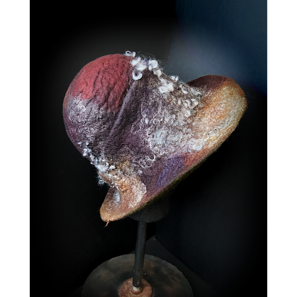 Felted cloche hat- 24”