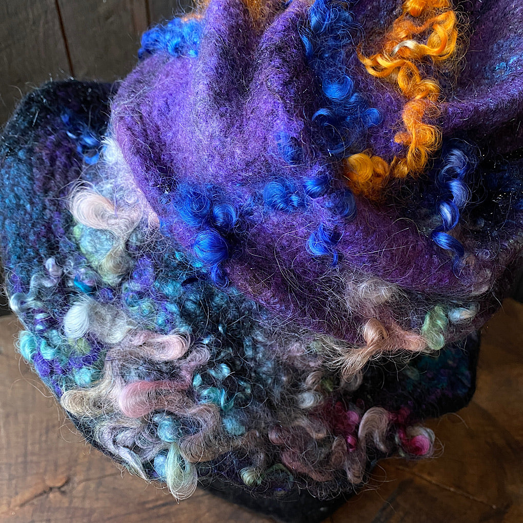 Felted cloche hat Nebula
