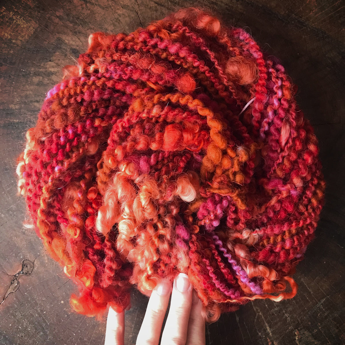 Orange art yarn 100g 27y - Mynoush