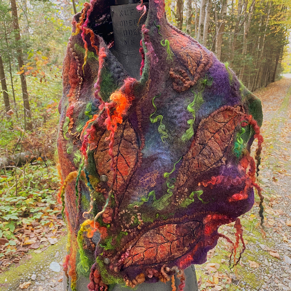 Legend of Fall Felted scarf