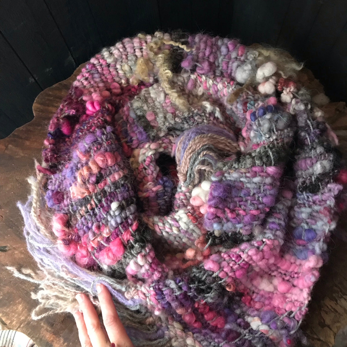 Pink scarf 100% Wool - Foulard 100% laine rose - Mynoush