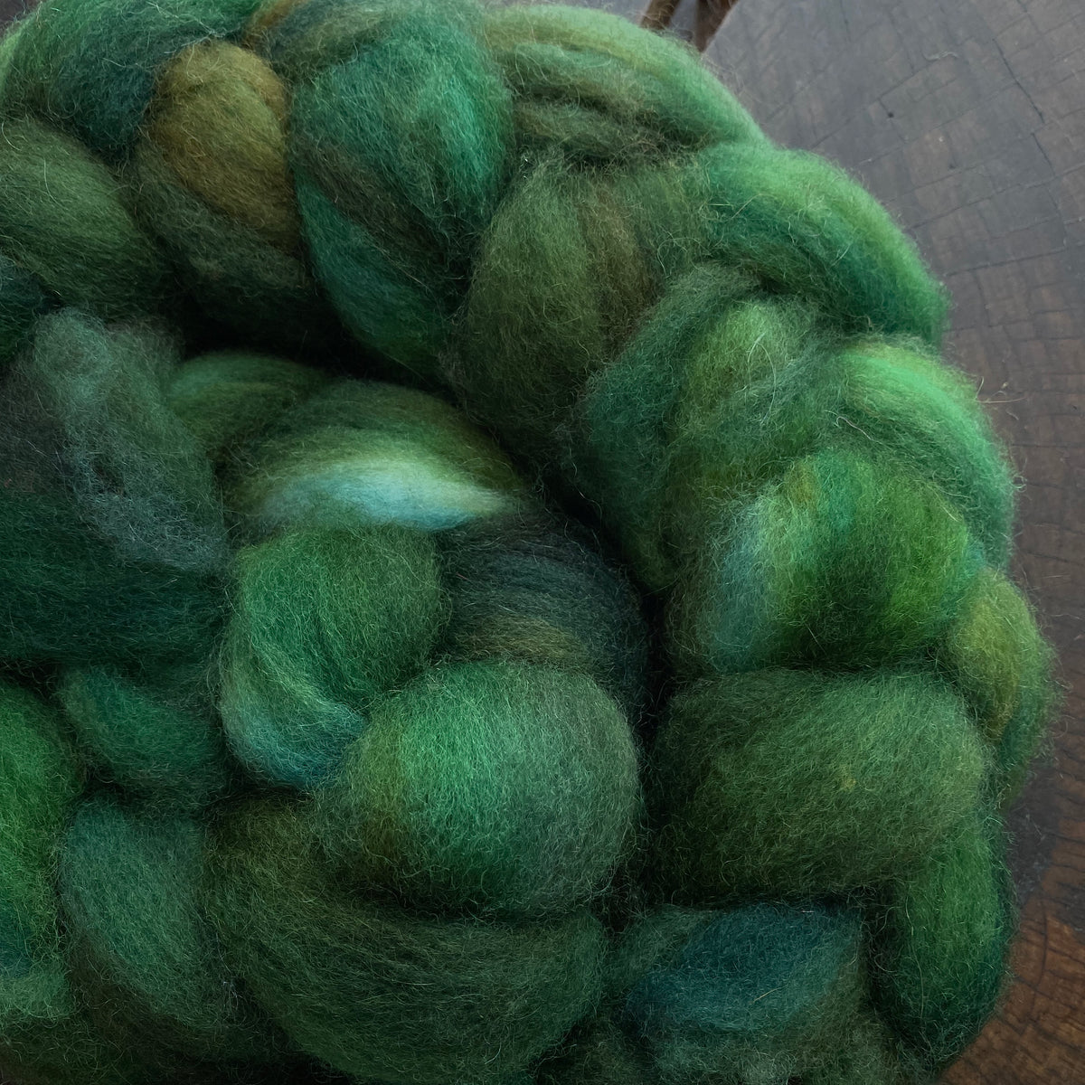 Hand painted BFL roving
