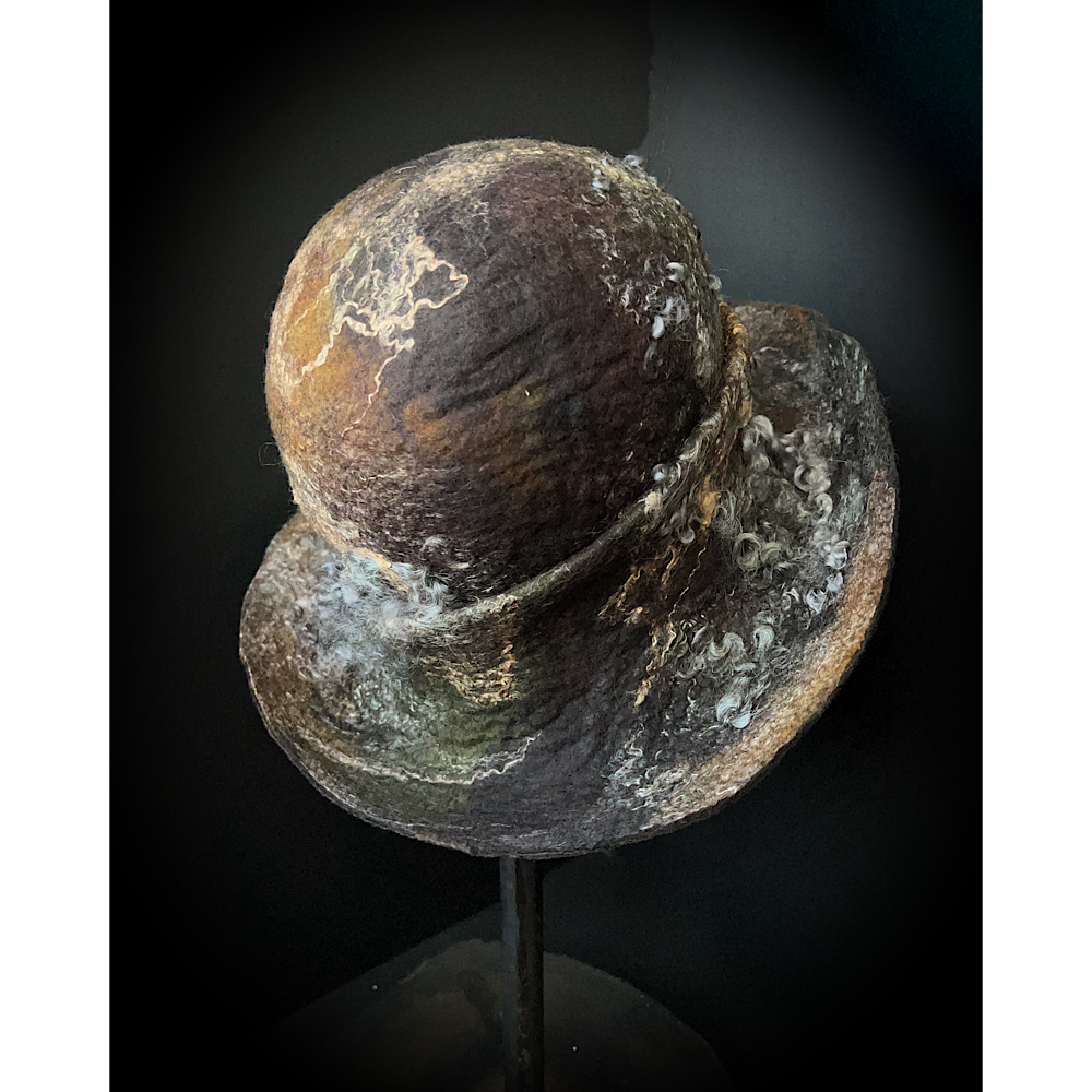 Felted cloche hat- 23.5”