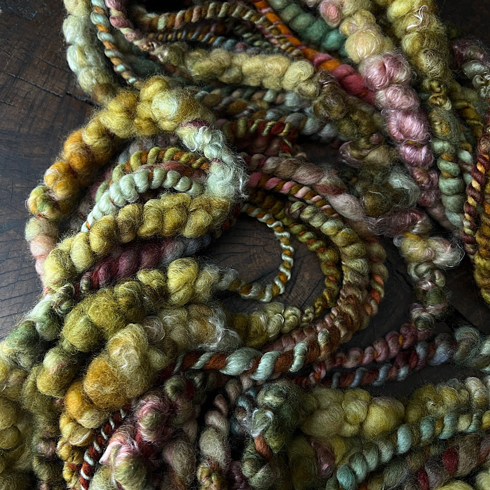 Woodland ferns art yarn