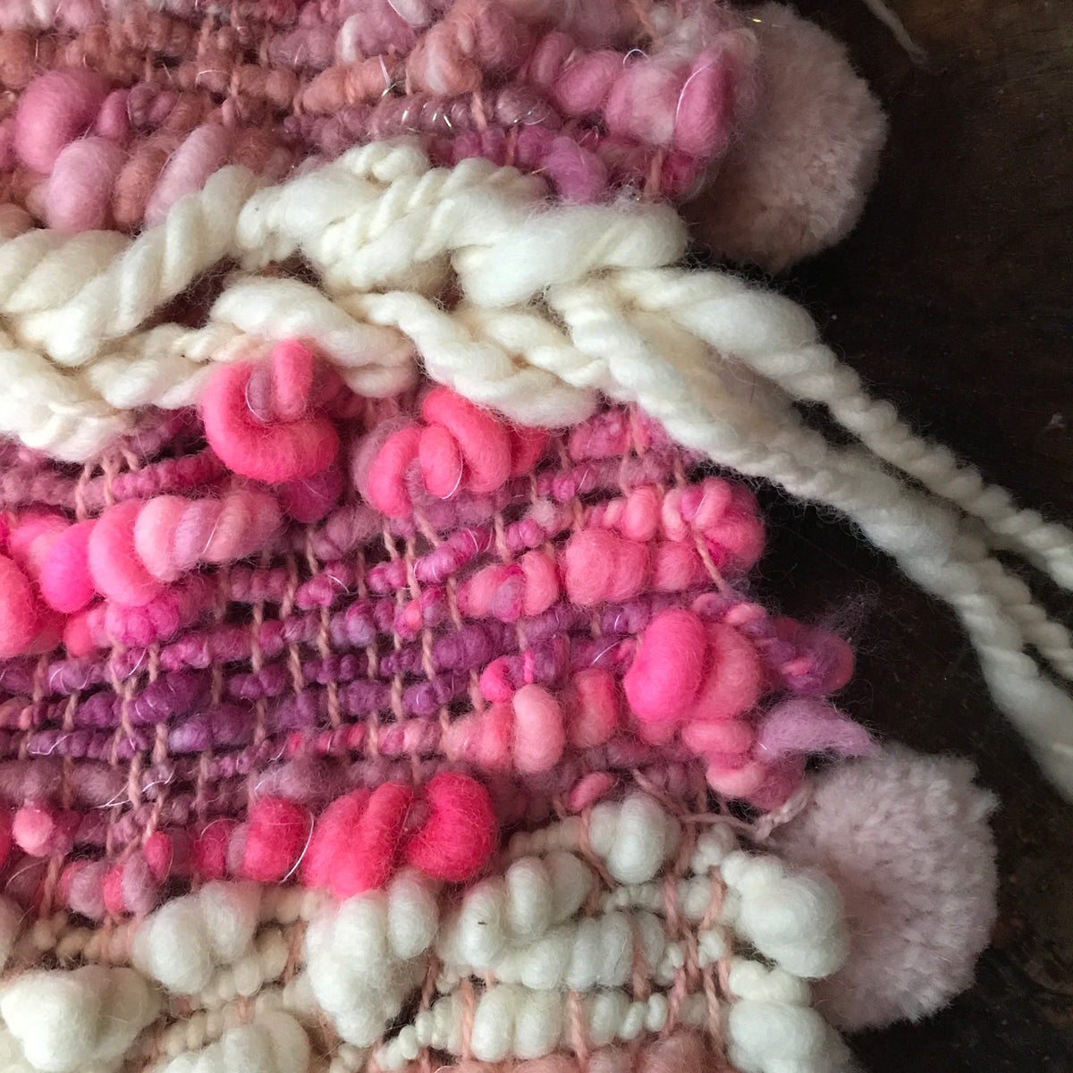 Giant Pink scarf 100% Wool - Foulard Géant 100% laine rose - Mynoush