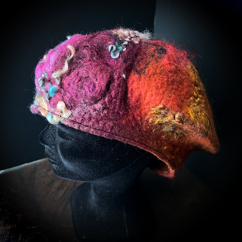 Merino silk beret 23“1/2