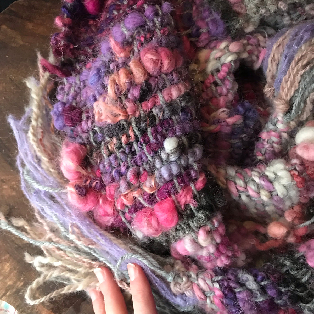 Pink scarf 100% Wool - Foulard 100% laine rose - Mynoush