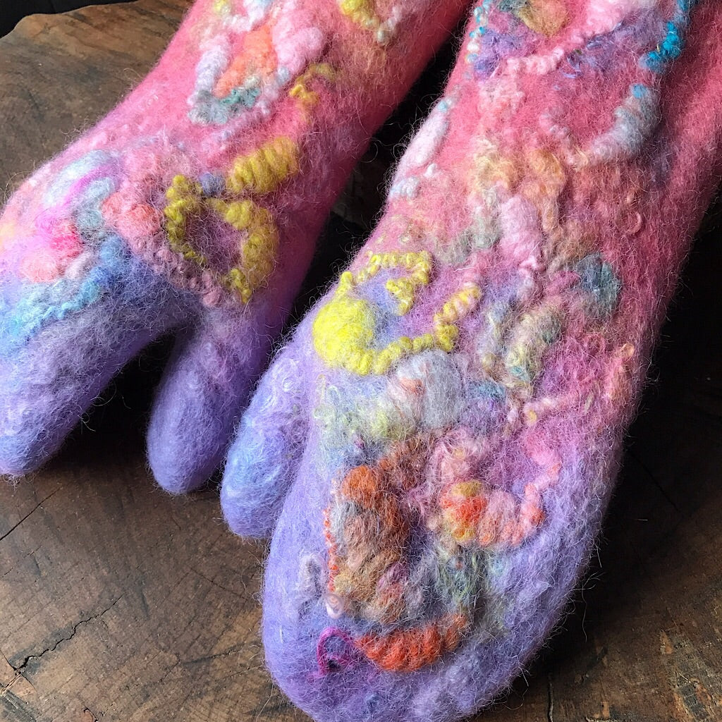 Felted mittens