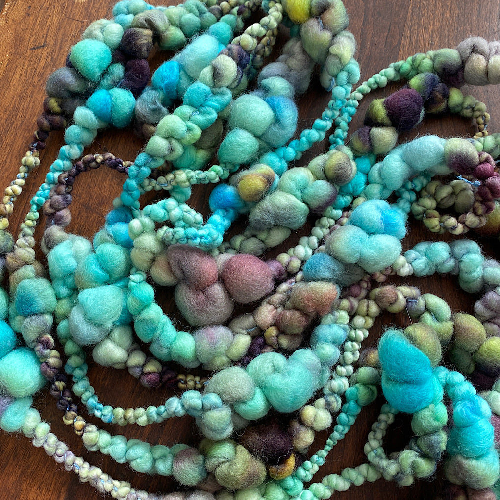 CUSTOM Sea pebbles Jumbo boucle Art yarn