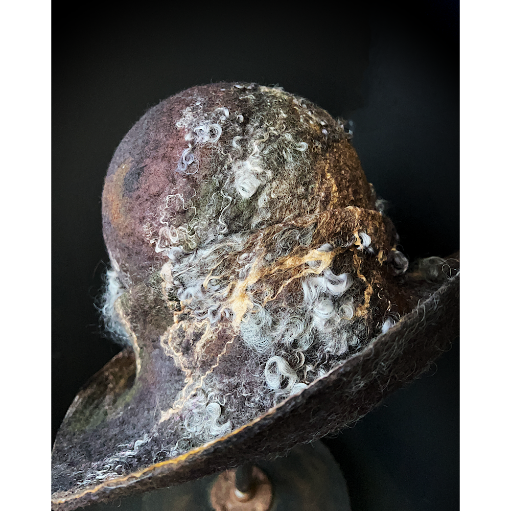 Felted cloche hat- 23.5”