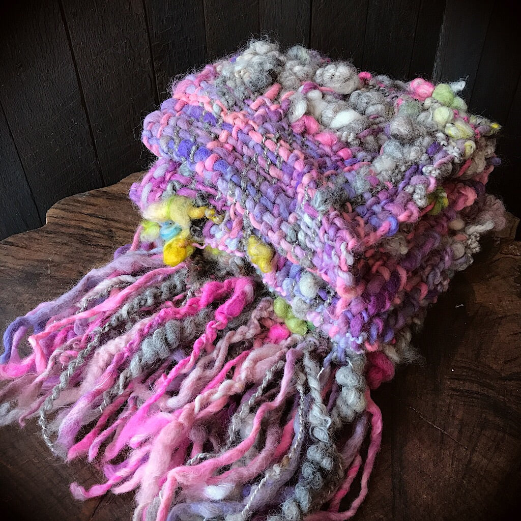 Pink woven Scarf