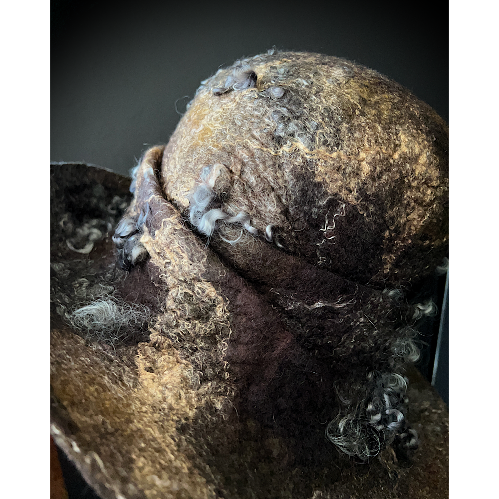 Felted cloche hat- 23.5”